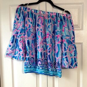 Lilly Pulitzer 
Off the shoulder top